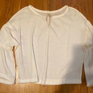 We the Free bell sleeve waffle top